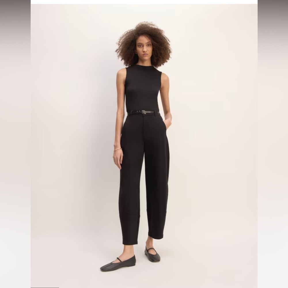 Everlane The Utility Barrel Pant, Black, Size 4R EUC. Still on site for $98